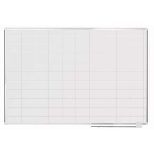 48 in. x 72 in. Magnetic Steel Dry-Erase Planning Board with Aluminum Frame