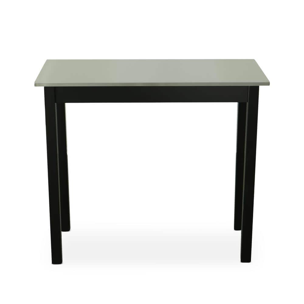 Martin Black Wood Counter Height Table with Stainless Steel Top