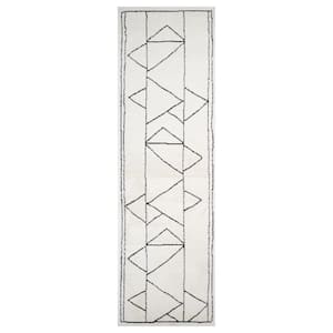 Mulan Ivory 3 ft. x 10 ft. Moroccan Runner Rug