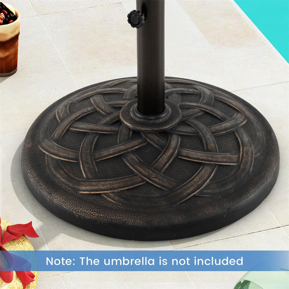 22" Bronze Heavy Duty Round Metal Patio Umbrella Base