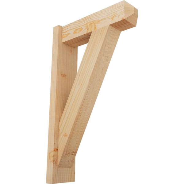 Ekena Millwork 6 in. x 30 in. x 18 in. Douglas Fir Traditional Craftsman Smooth Outlooker