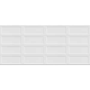 Bridgeport Steel Extended Panel 16ft. X 7ft. Insulated 18.4 R-Value White Garage Door without windows