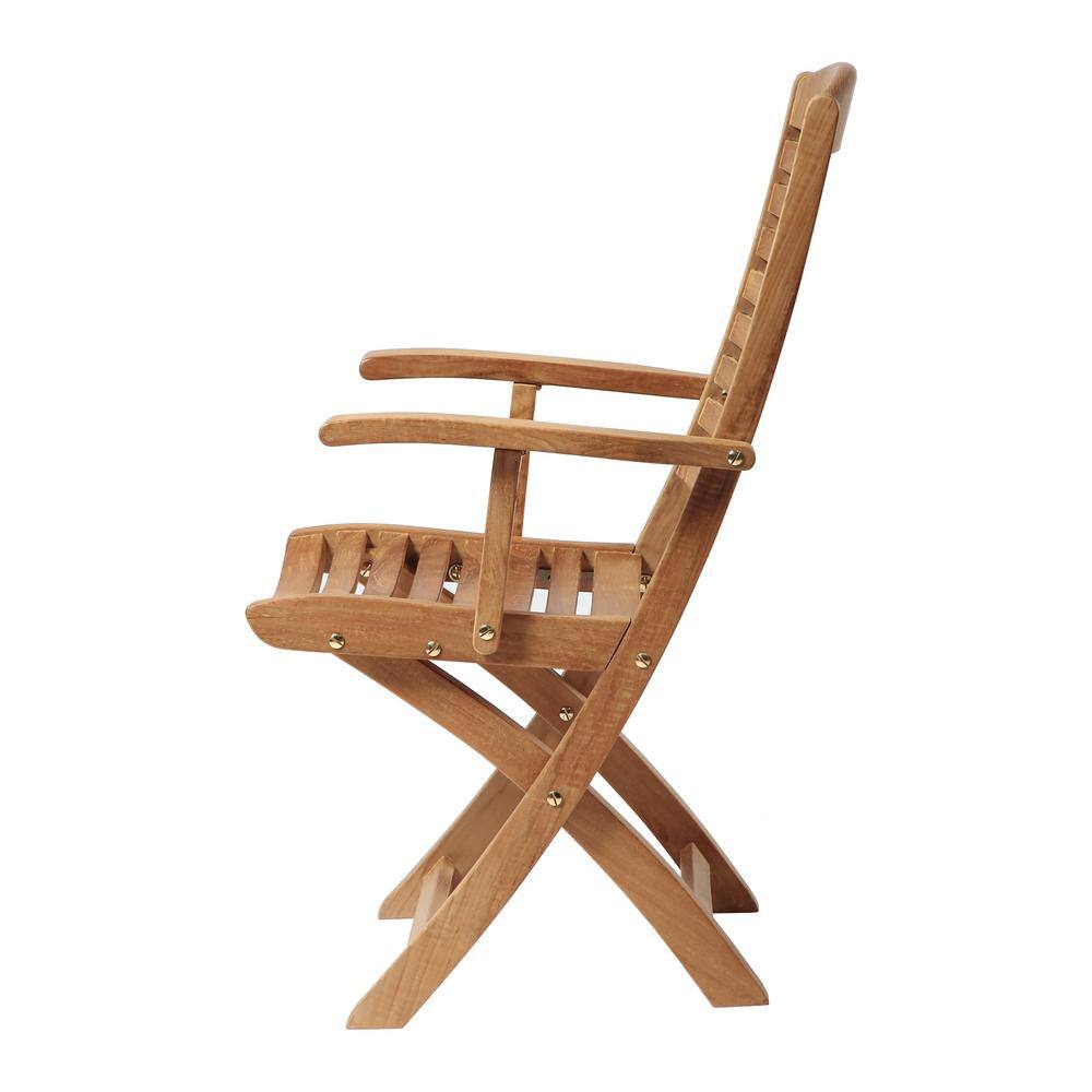 Manhattan Honey Teak Folding Outdoor Dining Chair
