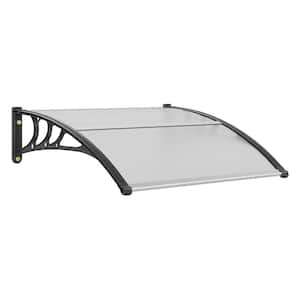 Window Door Awning Canopy 40 x 40 in., UPF 50-Plus Polycarbonate Entry Door Outdoor Exterior, UV, Rain, Snow Protection