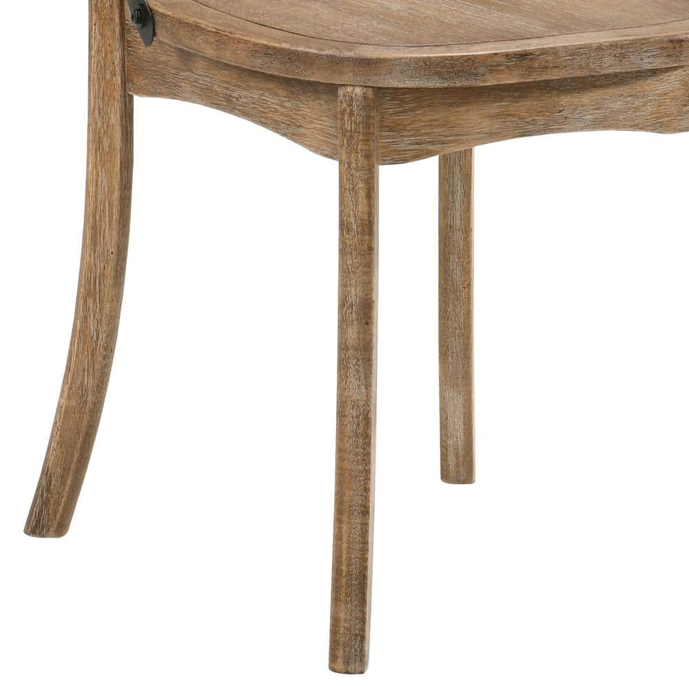 Rustic Oak High Cross Back Side Chair