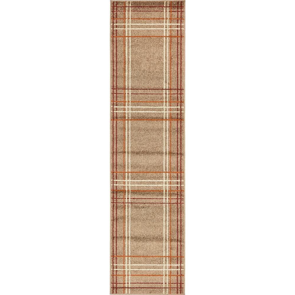 Unique Loom Autumn Heritage Light Brown 2' 6 x 10' 0 Runner Rug 3138271 ...
