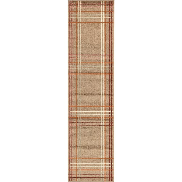 Unique Loom Autumn Heritage Light Brown 2' 6 x 10' 0 Runner Rug