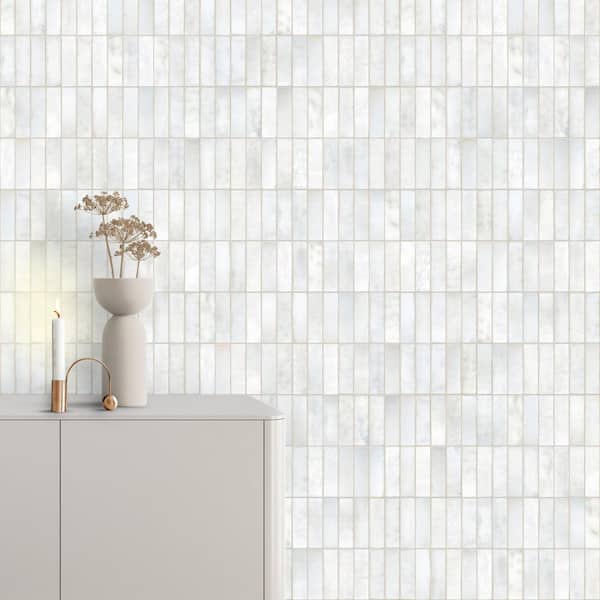Spanish Artis 4 in. x 12 in. x 9mm Glazed Porcelain Wall Tile Clay-Sample
