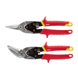 10 in. Straight-Cut Aviation Snips with 10 in. Straight-Cut Offset Aviation Snips