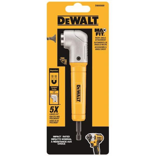 DEWALT MAXFIT Right Angle Magnetic Attachment and Black and Gold Twist Drill  Bit Set (10-Piece) DWARA60WDWA1180 - The Home Depot