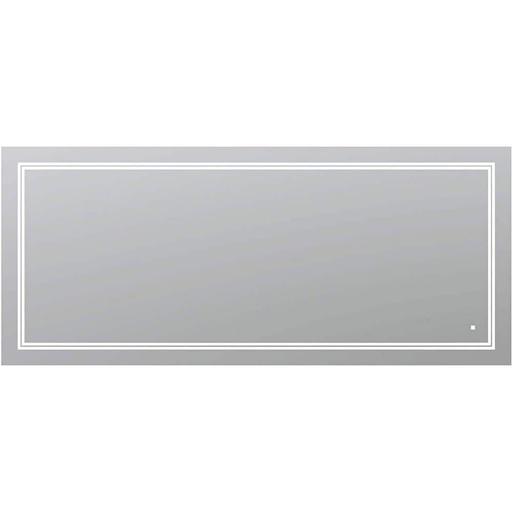 Soho Sleek LED Lighted Bathroom Mirror 72"x36" with Defogger and Dimmable Ambience