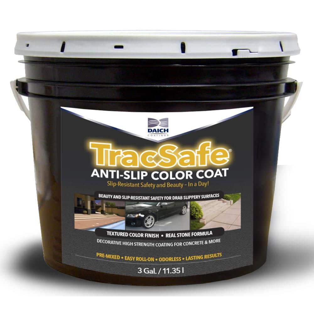 TracSafe 3 Gal. Graphite Matte Anti-Slip Color Coat Interior/Exterior Concr