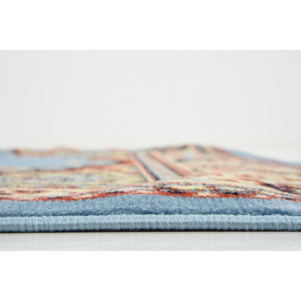 Amaya Light Blue Medallion 5' x 8' Synthetic Area Rug