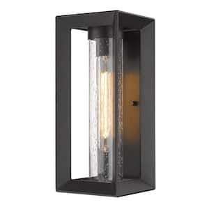Smyth Natural Black (UV Coated) Seeded Glass LED Outdoor Wall Sconce