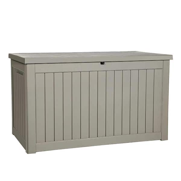 230 Gal. Large Brown Weather-Resistant Resin Deck Box