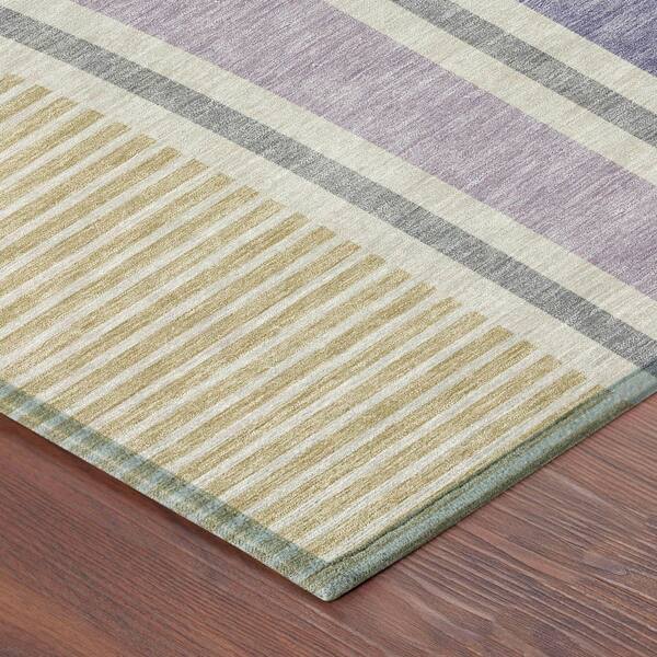 Chantille Machine Washable Indoor/Outdoor Abstract ACN2505 Purple 8 ft. x 10 ft. Area Rug