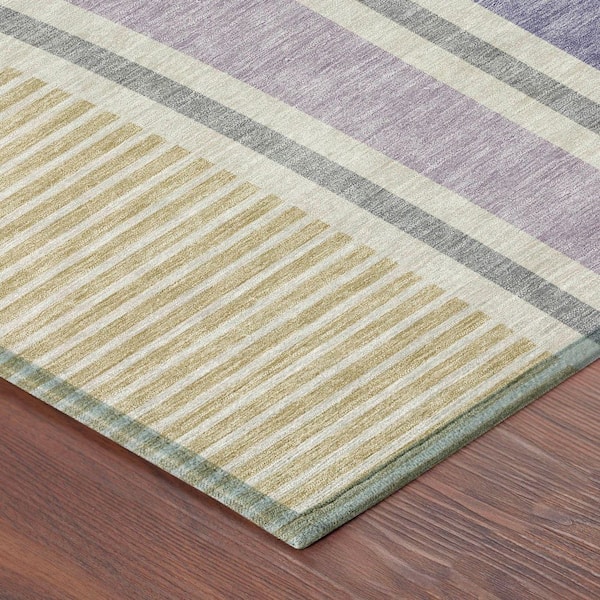 Chantille Machine Washable Indoor/Outdoor Abstract ACN2505 Purple 9 ft. x 12 ft. Area Rug