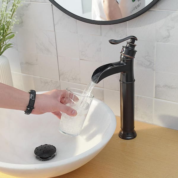 Single Hole Single Handle Bathroom Vessel Sink Faucet in Oil Rubbed Bronze