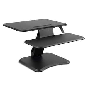 25 in. W Black Complete Standing Desk Converter Adjust Sit to Stand