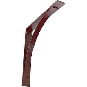 3 in. W x 22 in. H x 22 in. D Hammered Bright Red Morris Steel Bracket