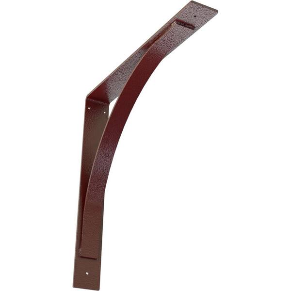 Ekena Millwork 3 in. W x 22 in. H x 22 in. D Hammered Bright Red Morris Steel Bracket