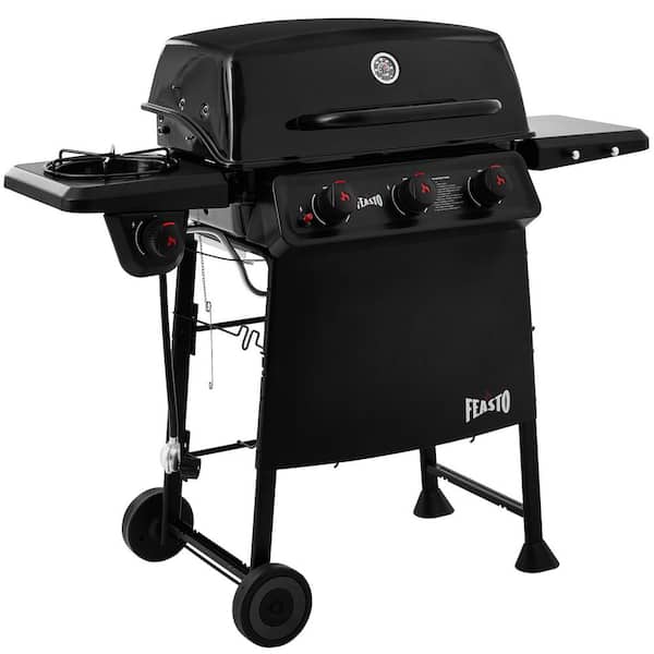 4-Burner Propane Gas Grill with All-Porcelain-Enamel Body, 38,000 BTU and 504 Sq. in. Cooking Space