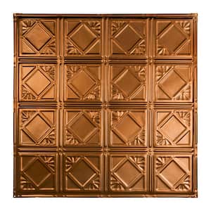 Ludington 2 ft. x 2 ft. Nail-Up Tin Ceiling Tile in Copper(Case of 5)