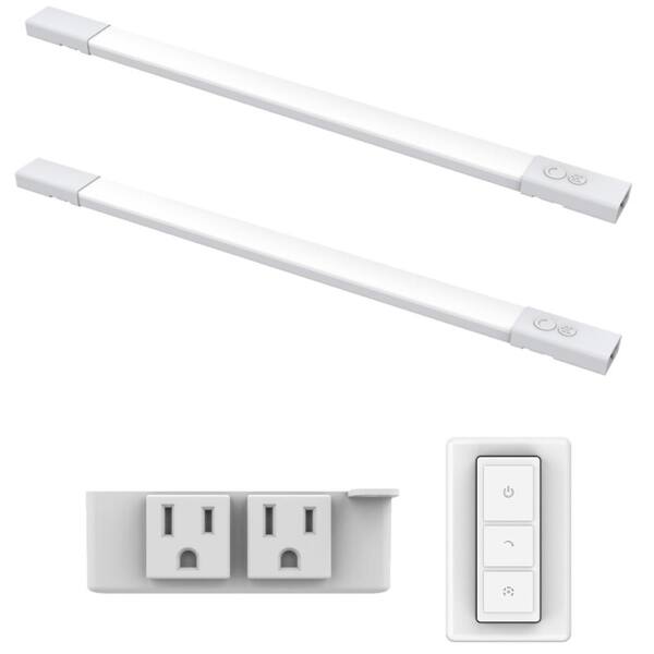 Feit Electric 20 5 In Fits 24 Cabinet Plug Onesync Under Bar Light 2 W Remote Ac Ucl24 5cct Remote2 The Home Depot Plug In Onesync Under Cabinet Bar Light, Under Cabinet Receptacle Bar
