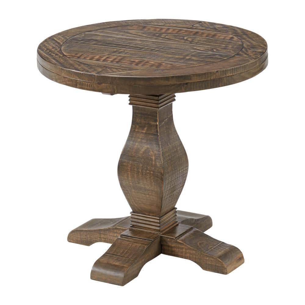 Napa 26" Reclaimed Natural Wood Round End Table