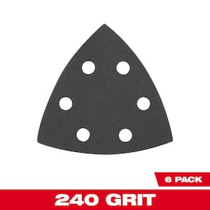 2-7/8 in. x 2-7/8 in. 240-Grit Triangle Detail Sanding Sheet (6-Pack)