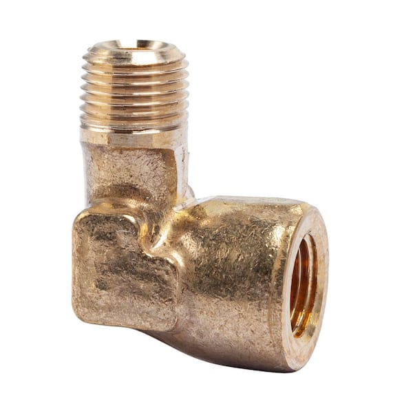 1/8 in. MIP x 1/8 in. FIP Brass Pipe Street 90° Elbow Fitting (5-Pack)