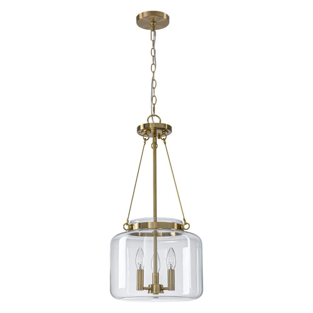 1-Light Gold Modern Farmhouse Clear Glass Lantern Pendant Light price history on PriceWatchPro