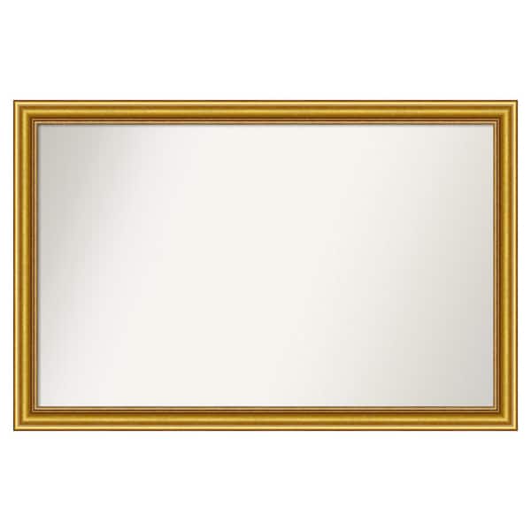 Amanti Art Townhouse Gold 43.75 in. x 28.75 in. Custom Non-Beveled Wood Framed Batthroom Vanity Wall Mirror
