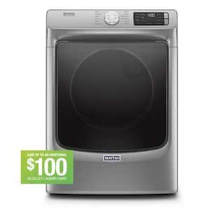 7.3 cu. ft. 240-Volt Metallic Slate Stackable Electric Vented Dryer with Steam, ENERGY STAR