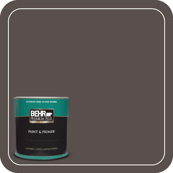 BEHR PREMIUM PLUS 1 qt. #ECC-41-2 Willow Wood Semi-Gloss Enamel Exterior Paint & Primer