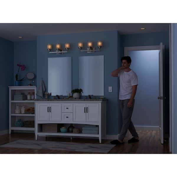 Maestro LED+ Motion Sensor/Dimmer Switch with Wallplate, 150W LED, Single Pole/Multi-Location, White (MSCL-OP153MHW-WH)