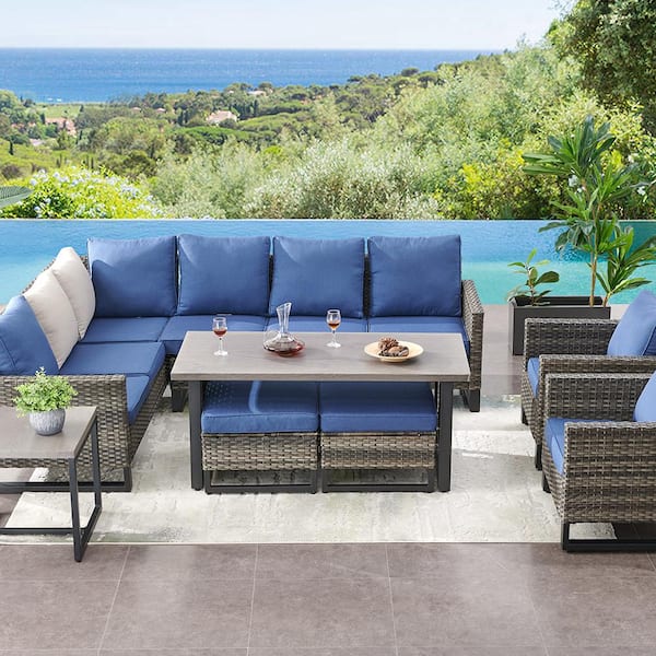 48 in. Brown Espresso Large Rectangle Coffee Table, Modern Cocktail Table for Living Room