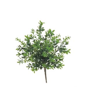 Artificial 12 in. Fresh Green Boxwood Pick