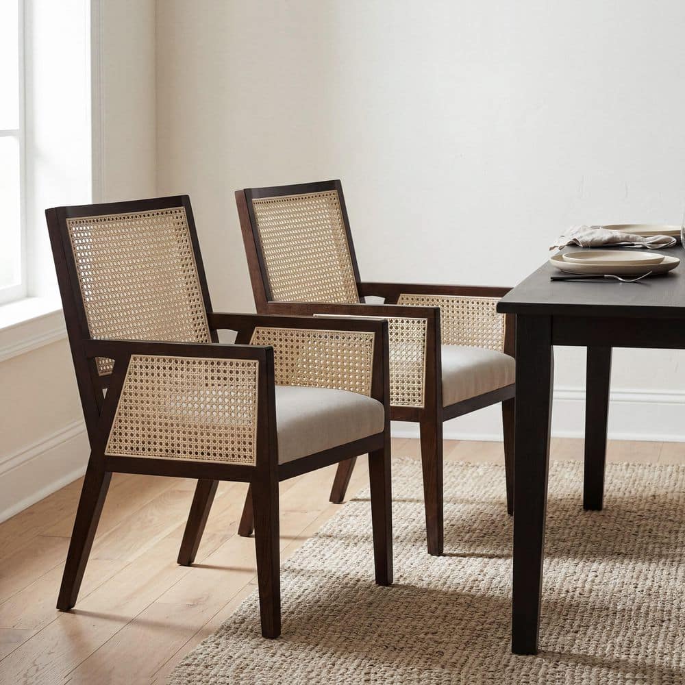 CHRISTOPHER KNIGHT HOME Orven Modern Dark Brown Finish Upholstered ...