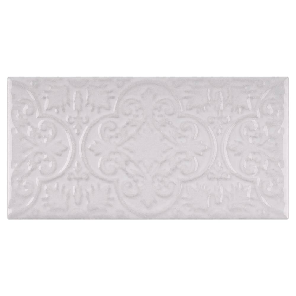 Blanco White Polished Ceramic Subway Wall Tile 5x10