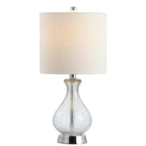 Playa 21 in. Chrome Metal/Bubble Glass LED Table Lamp