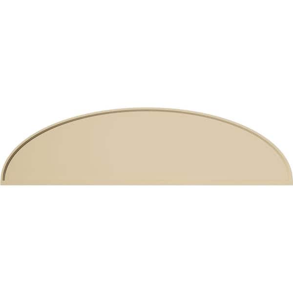 Ekena Millwork 64 in. W x 17 in. H x 2 in. P Elliptical Smooth Signature Urethane Pediment, Primed Tan