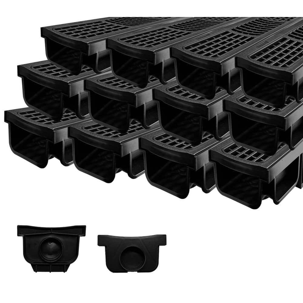 19.7 in. x 5.5 in. x 3.9 in. B Class Driveway Channel Drain with HDPE Grate Profile Trench Drain System (12-Pack) price history on PriceWatchPro