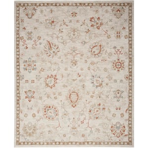 Asher Ivory 8 ft. x 10 ft. All-over design Traditional Area Rug