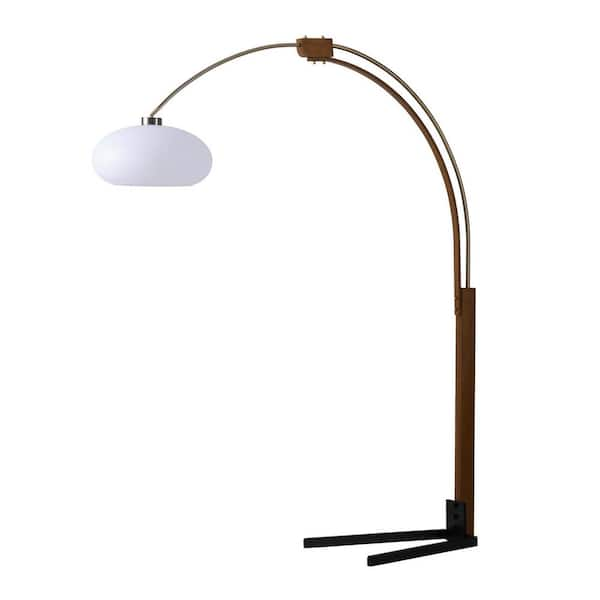 NOVA of California Morelli 85 in. Walnut and Dark Brown Arc Lamp 2012201WB  - The Home Depot