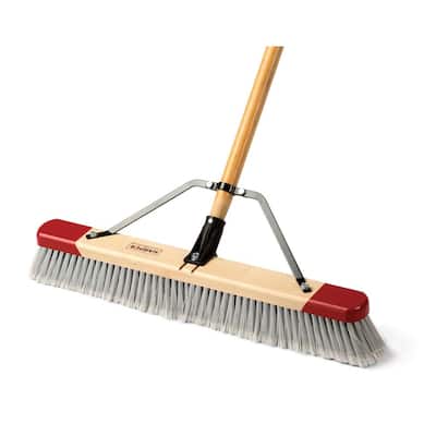 24 in. Easy to Assemble Indoor Push Broom