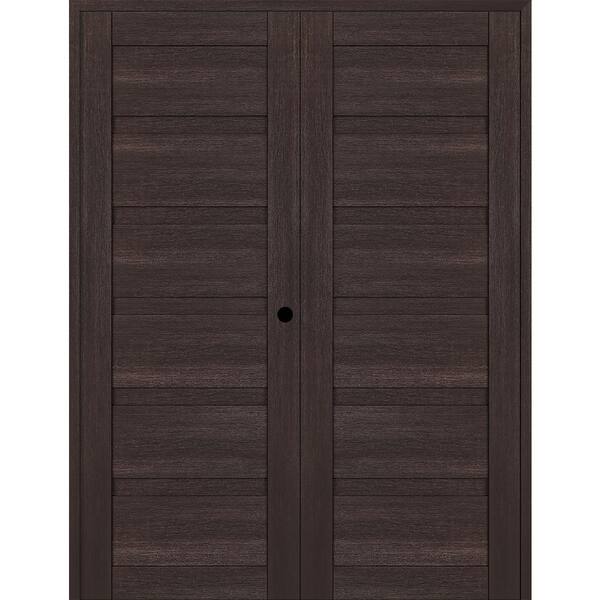 Belldinni Louver 48 in. x 83.25 in. Left-Hand Active Veralinga Oak Wood Composite Double Prehung Interior Door