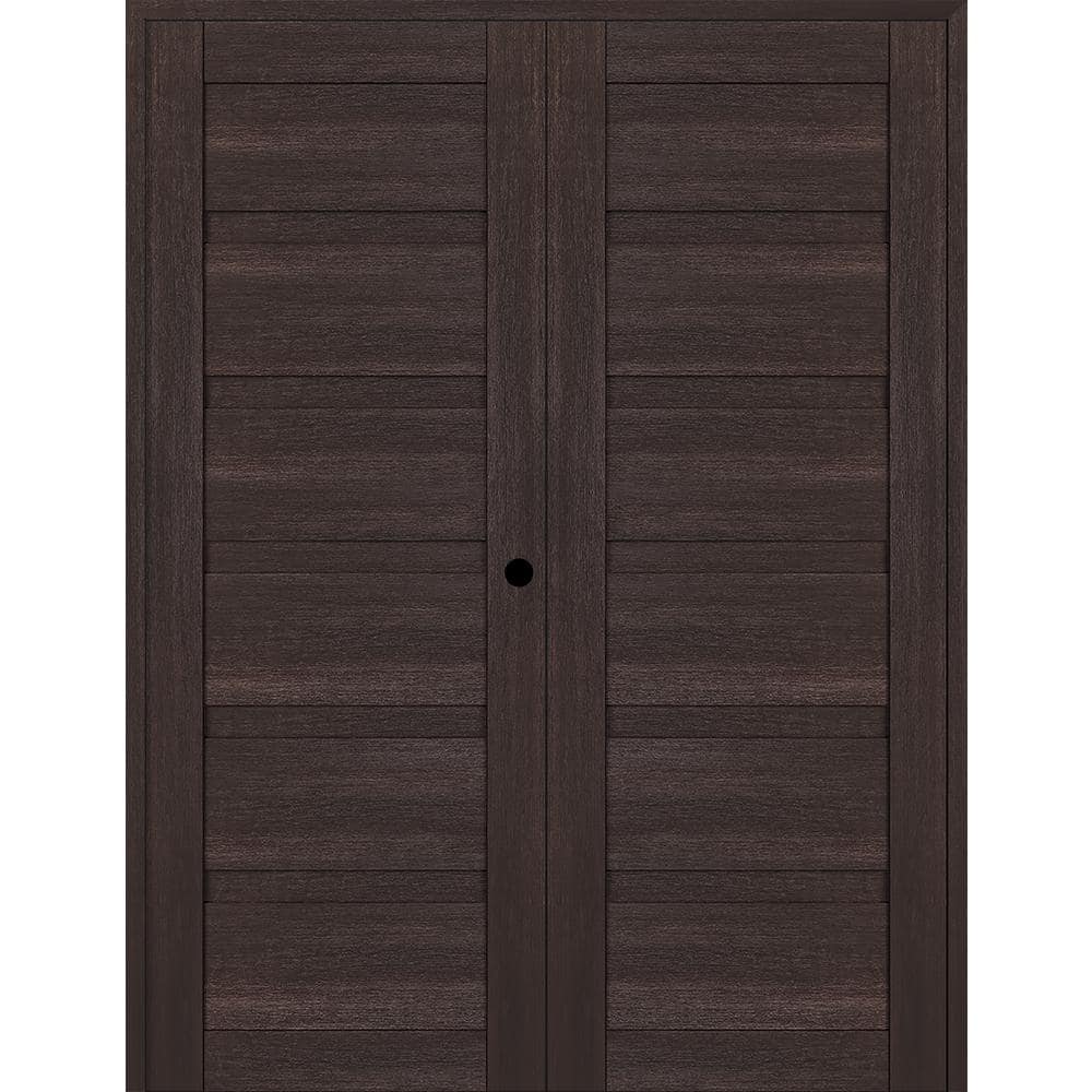 Belldinni Louver 60 In. X 83.25 In. Left-Hand Active Veralinga Oak Wood ...