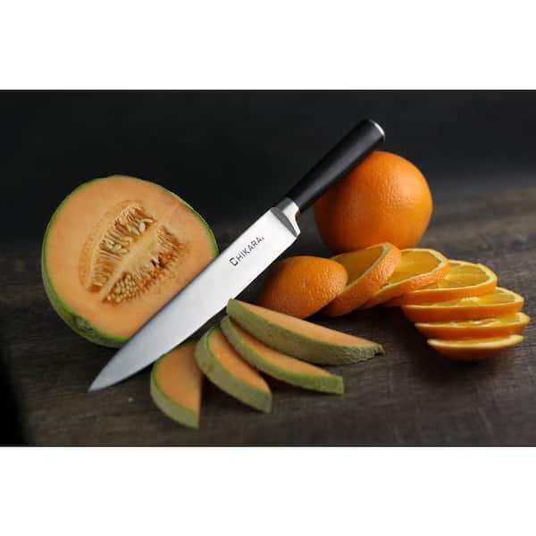 Ginsu Chikara Series 8 Piece Knife Set in Wood Block - Includes Chef's,  Santoku, Utility, Paring Knives, Honing Rod, Shears - Black Finish in the  Cutlery department at
