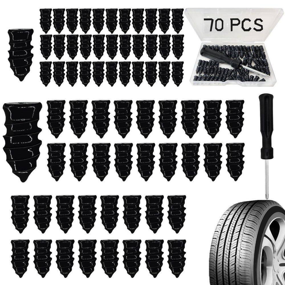 70pcs Tire Repair Nail Kit Rubber Screw Plug Flat Tire Fix Tool for Car Motorcycle Truck Jeep Puncture Vacuum price history on PriceWatchPro